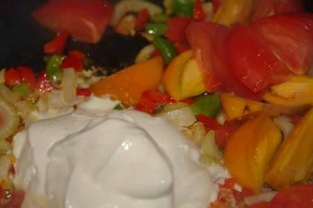 Рис с овощами в сметанном соусе: шаг 3