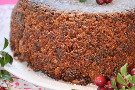 Хлебный пирог с яблоками и брусникой: шаг 4