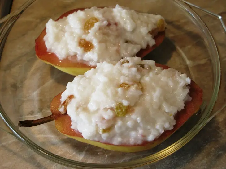Томленные груши с рисовой начинкой: шаг 7