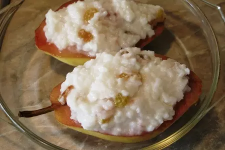 Томленные груши с рисовой начинкой: шаг 7