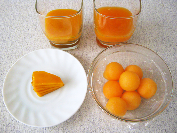 Воздушный сливочно-дынный мусс с манго: шаг 2