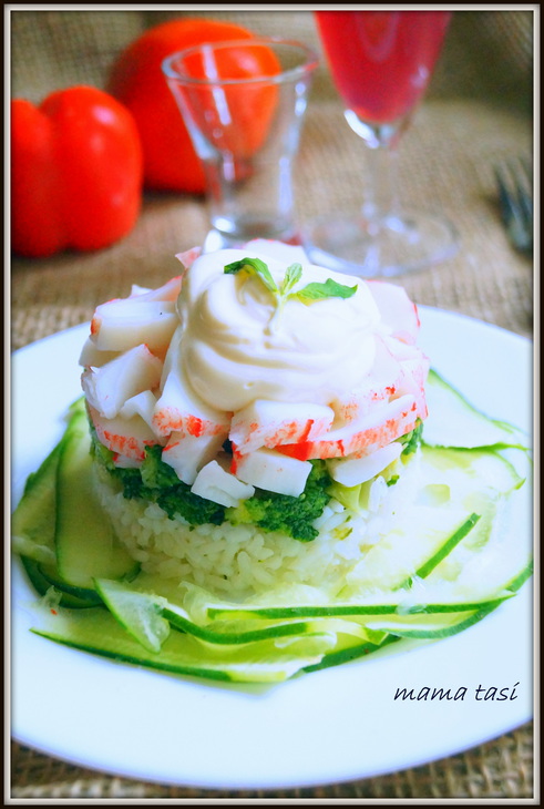 Салат с рисом и брокколи: шаг 5