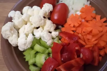 Легкий суп "осенний ноктюрн" овощной с рисово- сырными  шариками с мясной начинкой.: шаг 3