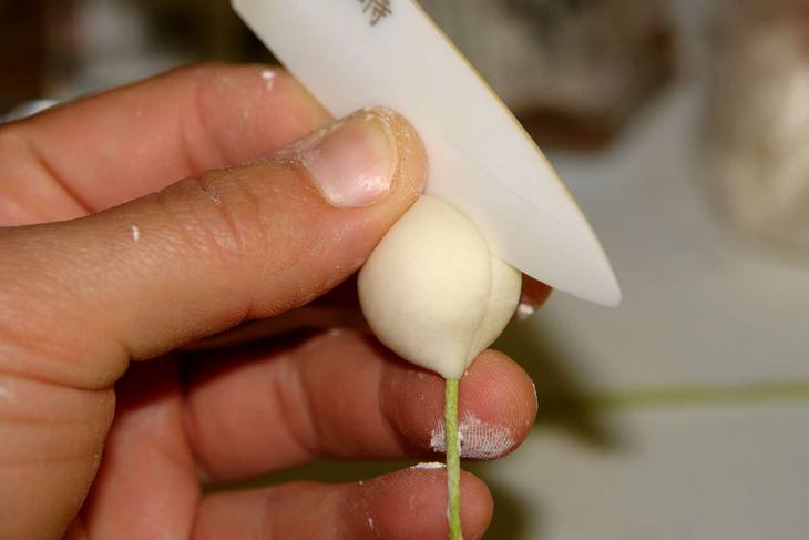 Свадебный торт с веткой орхидеи: шаг 10