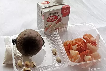 Свекольный мусс с жареными креветками: шаг 1