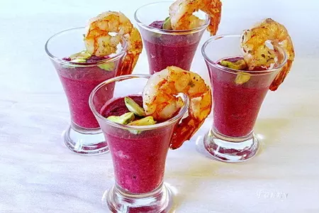 Свекольный мусс с жареными креветками: шаг 7