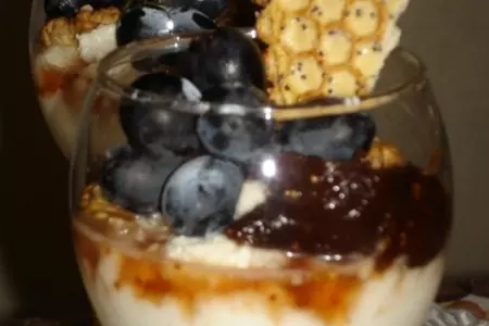 Мусс с медом грецкими орехами и виноградом.: шаг 5
