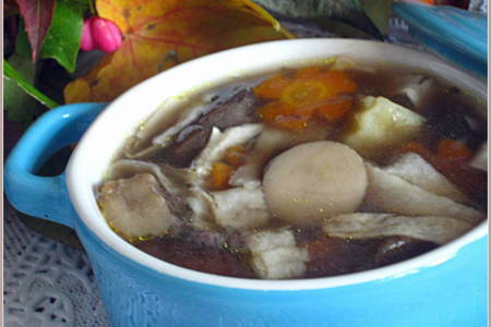 Грибной суп с лапшой из лаваша: шаг 12