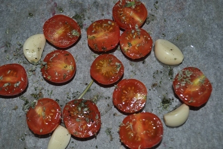 Крем-суп из цукини с запечёнными помидорами"черри" и чесноком.: шаг 5