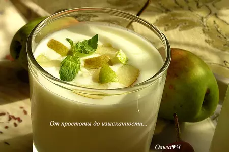 Домашний йогурт с грушей и мятным сиропом: шаг 8