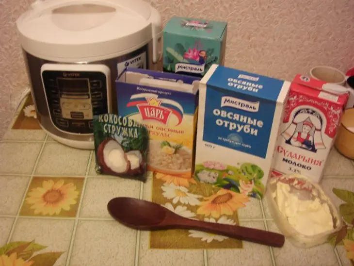 Каша № 1-кокосово-овсяная, с отрубями. из новенькой мультички! тест-драйв.: шаг 1