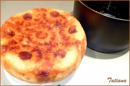 Шарлотка яблочная с карамелизированными ананасами в мультиварке(тест-драйв): шаг 7