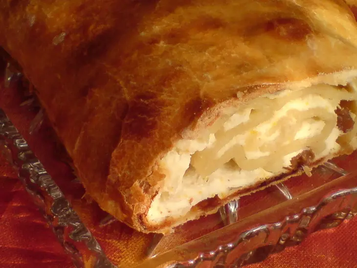 Оксанкин штрудель с творогом / topfenstrudel: шаг 9
