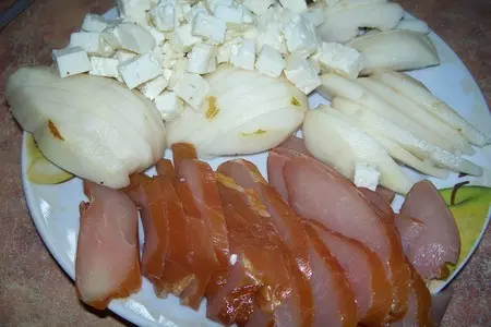 Фокачча c грушей,копченостями и брынзой: шаг 4
