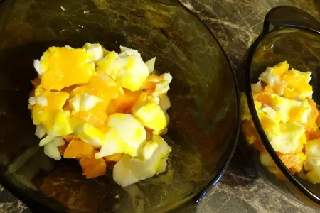 Порционный сытный салатик с морепродуктами: шаг 4