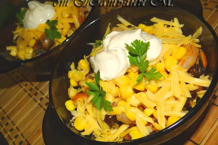Порционный сытный салатик с морепродуктами: шаг 7