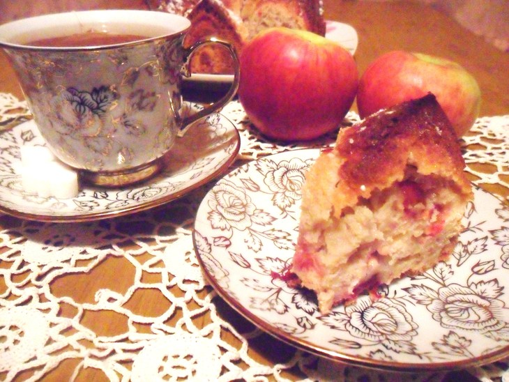 Кекс с яблоками и клюквой "осенние посиделки": шаг 7