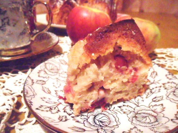Кекс с яблоками и клюквой "осенние посиделки": шаг 8