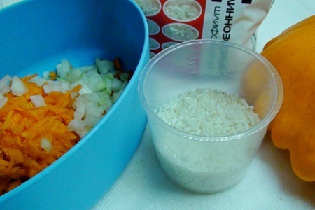 Патиссон, фаршированный рисом и овощами. тест-драйв.: шаг 2