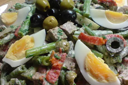 Салат из отварной говядины с овощами: шаг 8