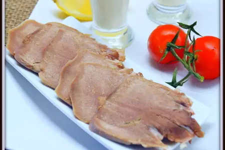 Телячий язык с пикантным соусом из хрена: шаг 7