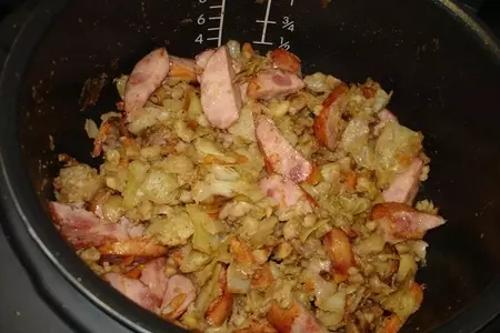 Осеннее жаркое с каштанами и копчеными колбасками.тест драйв vitek: шаг 8