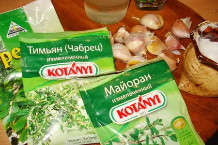 Курица  с чесноком: шаг 1