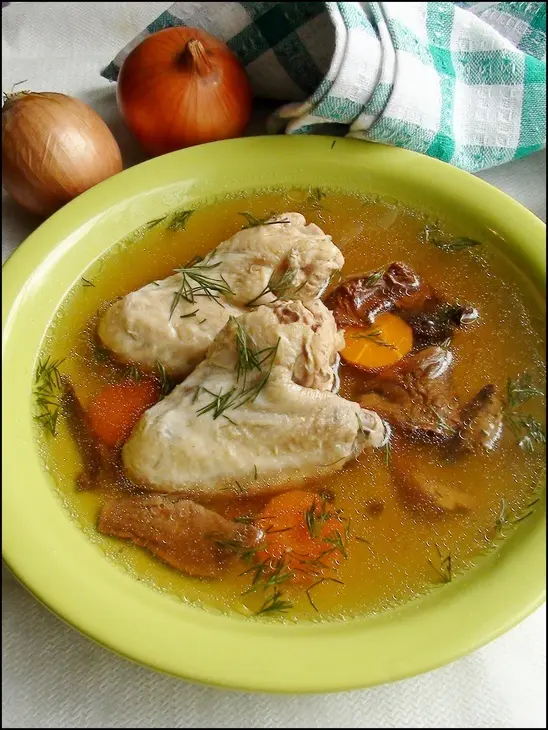 Куриный бульон с лесными грибами. тест-драйв.: шаг 7