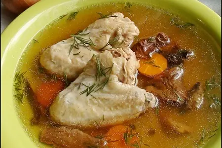 Куриный бульон с лесными грибами. тест-драйв.: шаг 7