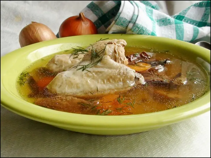 Куриный бульон с лесными грибами. тест-драйв.: шаг 8
