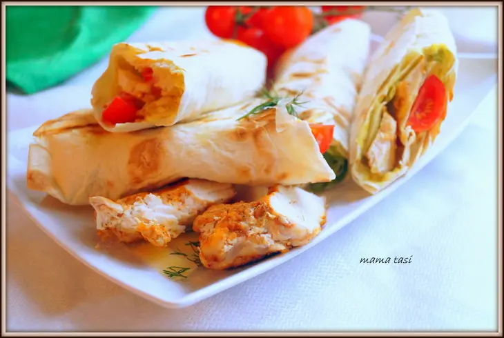 Домашняя шаурма с куриной грудкой и карри-соусом. тест-драйв.: шаг 7