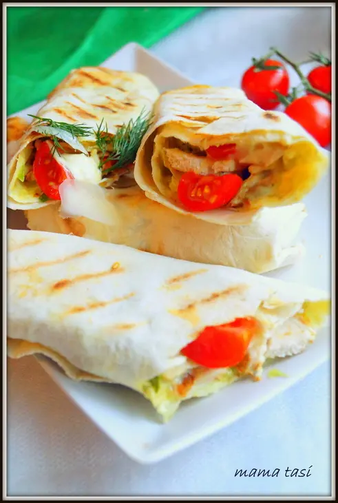 Домашняя шаурма с куриной грудкой и карри-соусом. тест-драйв.: шаг 8
