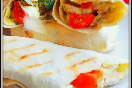 Домашняя шаурма с куриной грудкой и карри-соусом. тест-драйв.: шаг 8