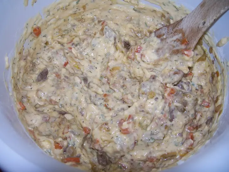 Кекс с куриной печенкой: шаг 5