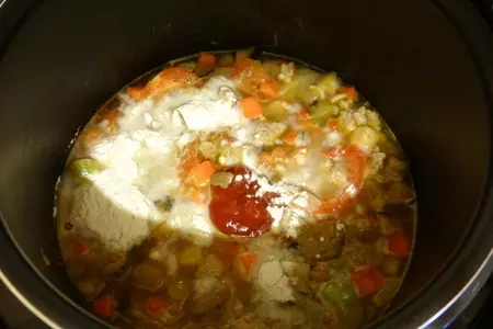 Подлива горчичная с фаршем и овощами (тест-драйв vitek): шаг 5