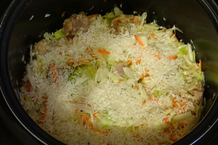 Капуста, тушеная с индейкой и рисом (тест-драйв vitek): шаг 3