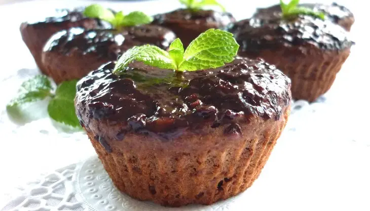 Шоколадные кексы  с конфитюром без яиц и масла!(заходите,угощайтесь!): шаг 7
