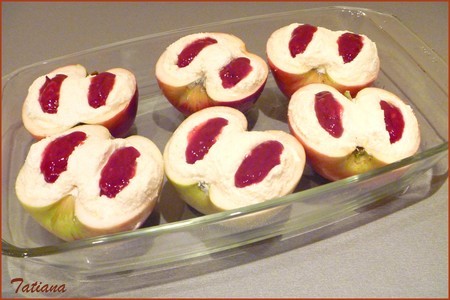 Яблоки запеченные с творогом и конфитюром: шаг 5