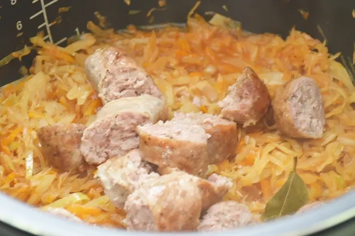 Капуста, тушенная с колбасками. тест-драйв.: шаг 4