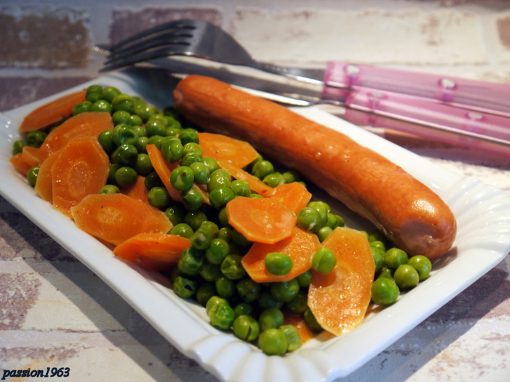 Легкий гарнир из моркови с зеленым горошком: шаг 4
