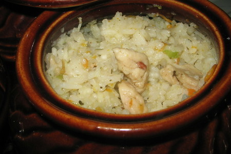 Рис с курицей и капустой в горшочке.: шаг 8