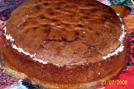 Торт "шоколадный с вишней и сливками": шаг 5
