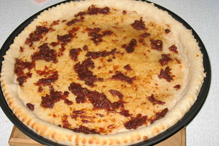 Открытый пирог с тыквой, пеперони и копченым сыром: шаг 5