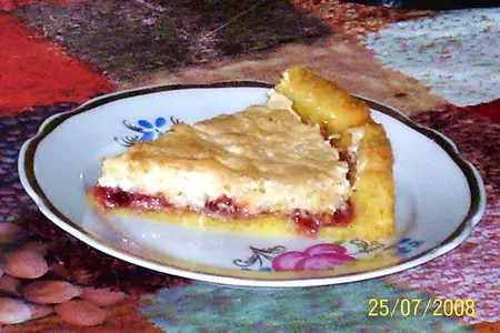 Песочный пирог с кокосовой стружкой и джемом: шаг 8