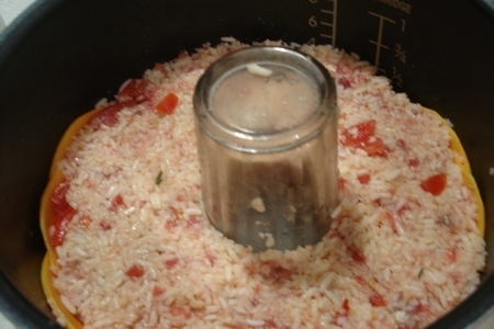 Тимбалес  из риса с фрикадельками в тыкве тест драйв vitek: шаг 6