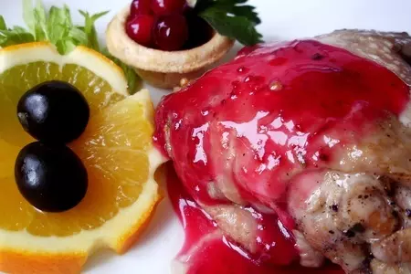 Курица в белом вине под клюквенно- апельсиновым соусом. тест-драйв.: шаг 4