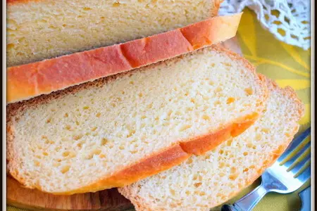 Хлеб тостовый из кукурузной муки. хлебные ломтики, запечённый с зелёным маслом и сыром. тест-драйв.: шаг 10