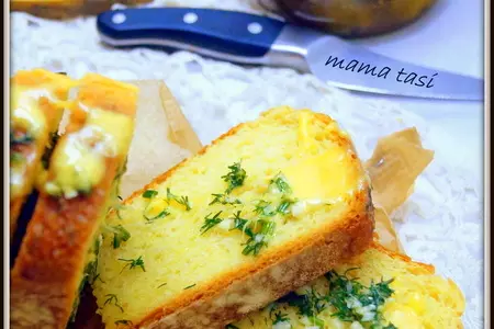 Хлеб тостовый из кукурузной муки. хлебные ломтики, запечённый с зелёным маслом и сыром. тест-драйв.: шаг 14