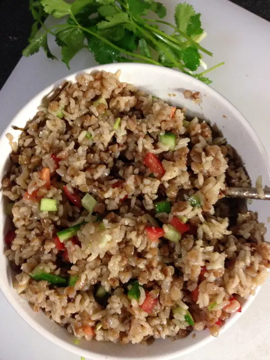 Копченая куриная грудка с крупами микс: шаг 3