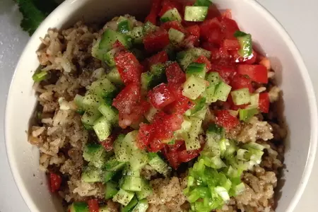 Копченая куриная грудка с крупами микс: шаг 5